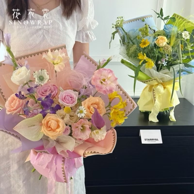 20pcs Fancy Border Bouquet Wrapping Material (Waterproof)