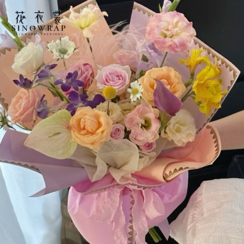 20pcs Fancy Border Bouquet Wrapping Material (Waterproof)