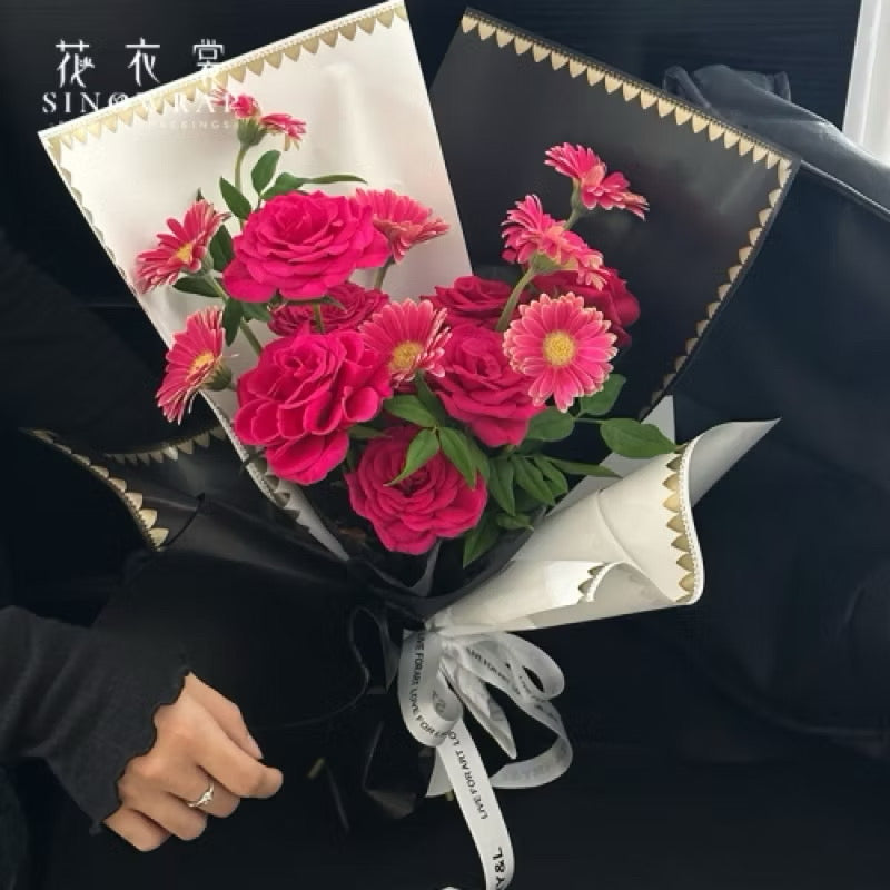 20pcs Fancy Border Bouquet Wrapping Material (Waterproof)