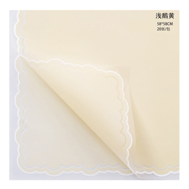 20pcs Handkerchief Style Wrappers Bouquet Wrapping Materials (Waterproof)