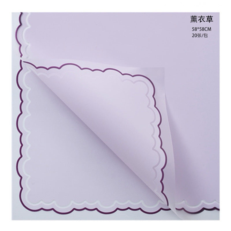 20pcs Handkerchief Style Wrappers Bouquet Wrapping Materials (Waterproof)