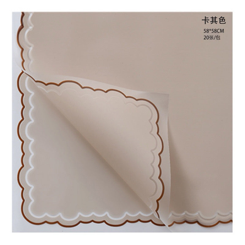 20pcs Handkerchief Style Wrappers Bouquet Wrapping Materials (Waterproof)