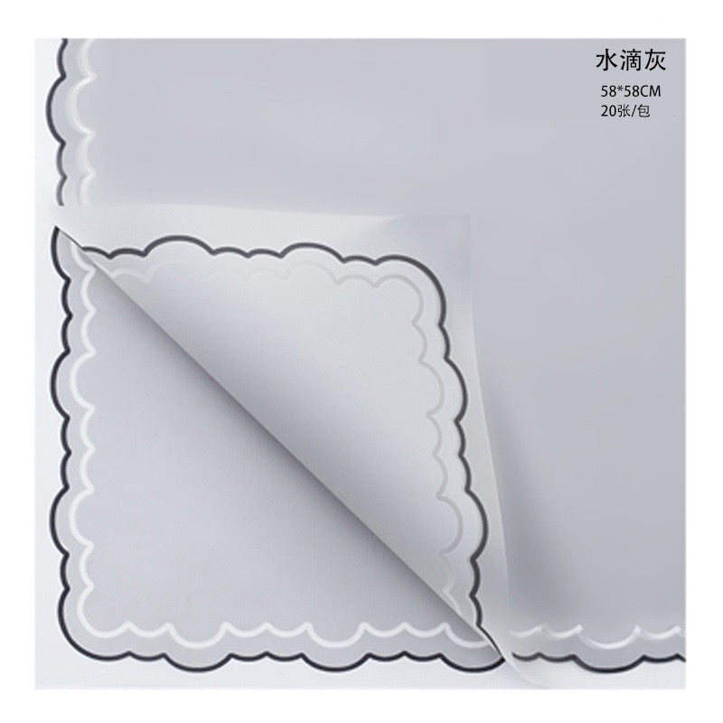 20pcs Handkerchief Style Wrappers Bouquet Wrapping Materials (Waterproof)